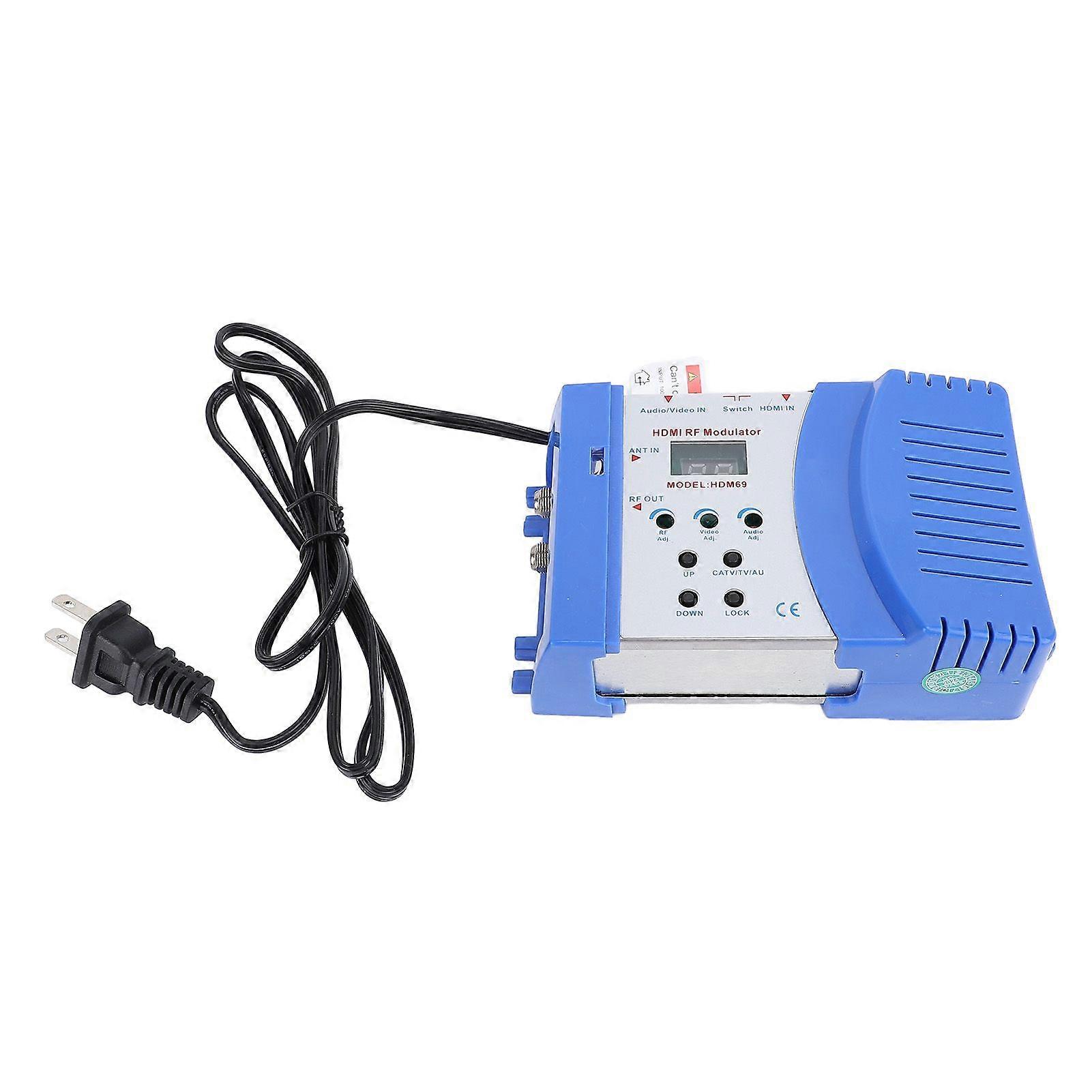 HD Multimedia Interface AV to RF Modulator PAL NTSC Output Plug and Play AV to RF Converter for Home TV Game Console US Plug AC 100 to 240V