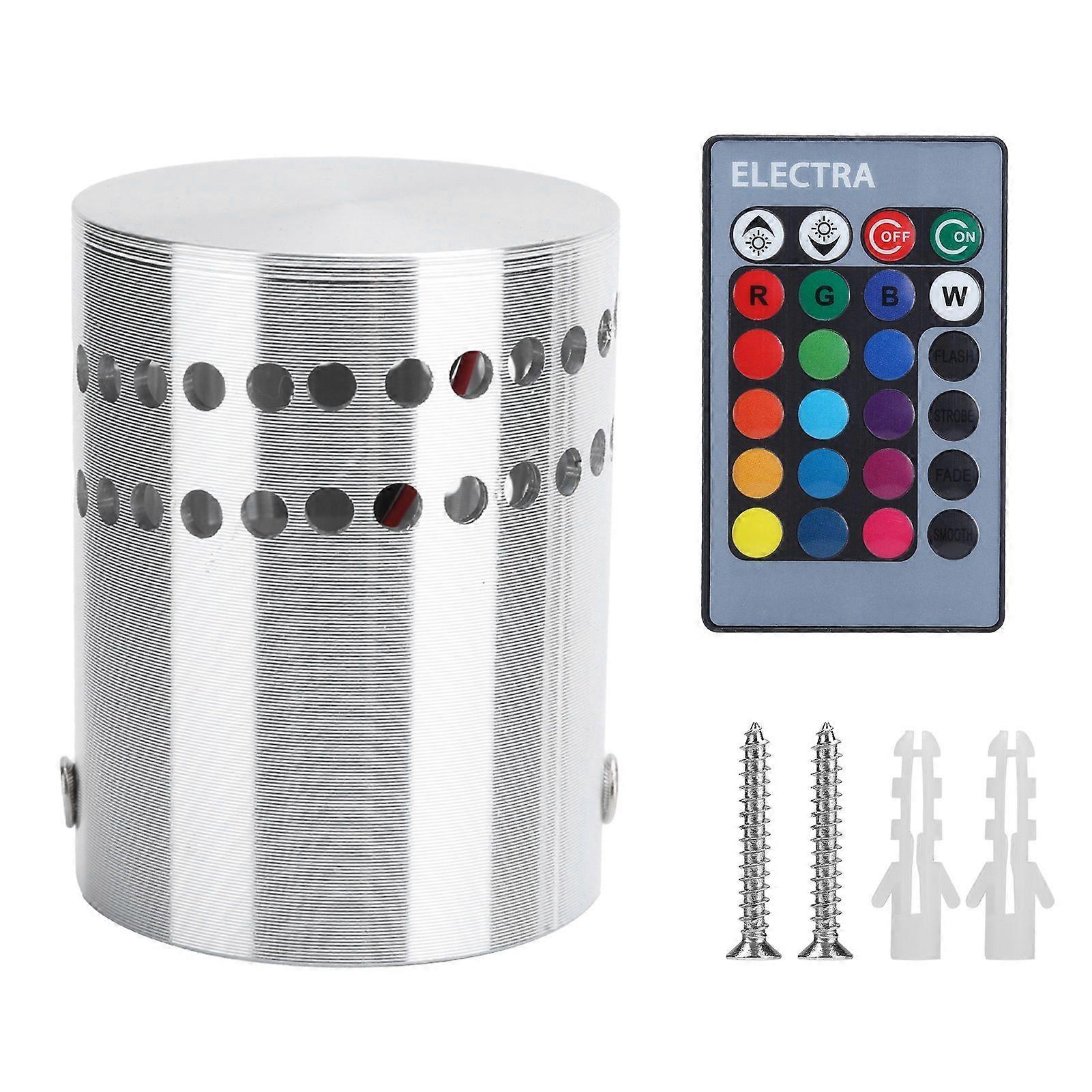 3W RGB Spiral LED Ceiling Light Wireless Remote Control Dimmable Wall Lamp Wired AC85265V