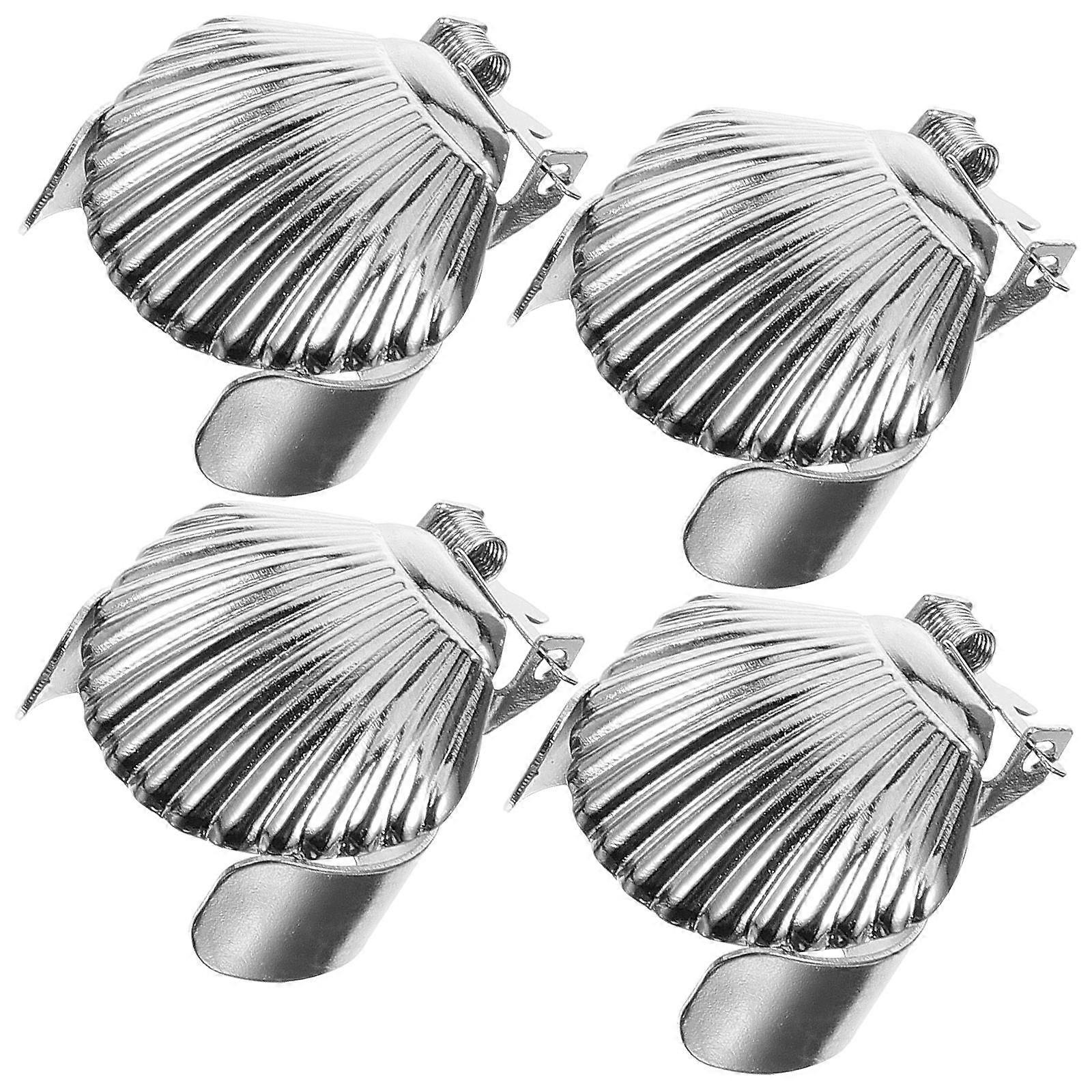 Metal Candle Snuffer Tool for Flame Extinguishing Silver 8Pcs Pack