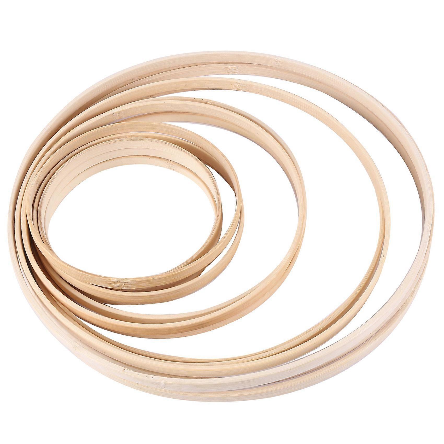 Wooden Rings, Bamboo Macrame Hoop Rings for Wedding 