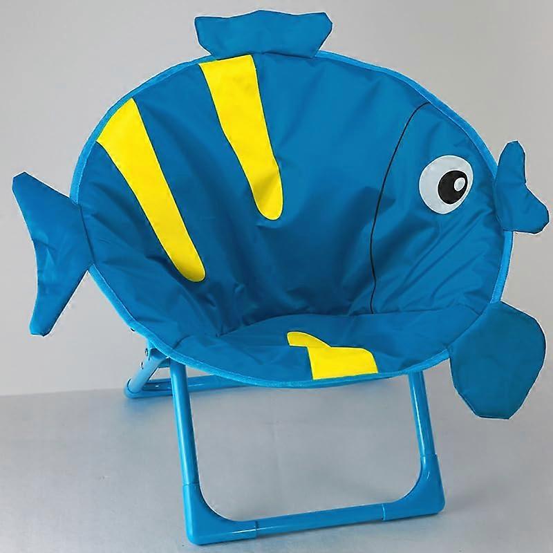 Folding Stool With Backrest Cartoon Pattern For Kids Metal Folding Chair For Kindergarten