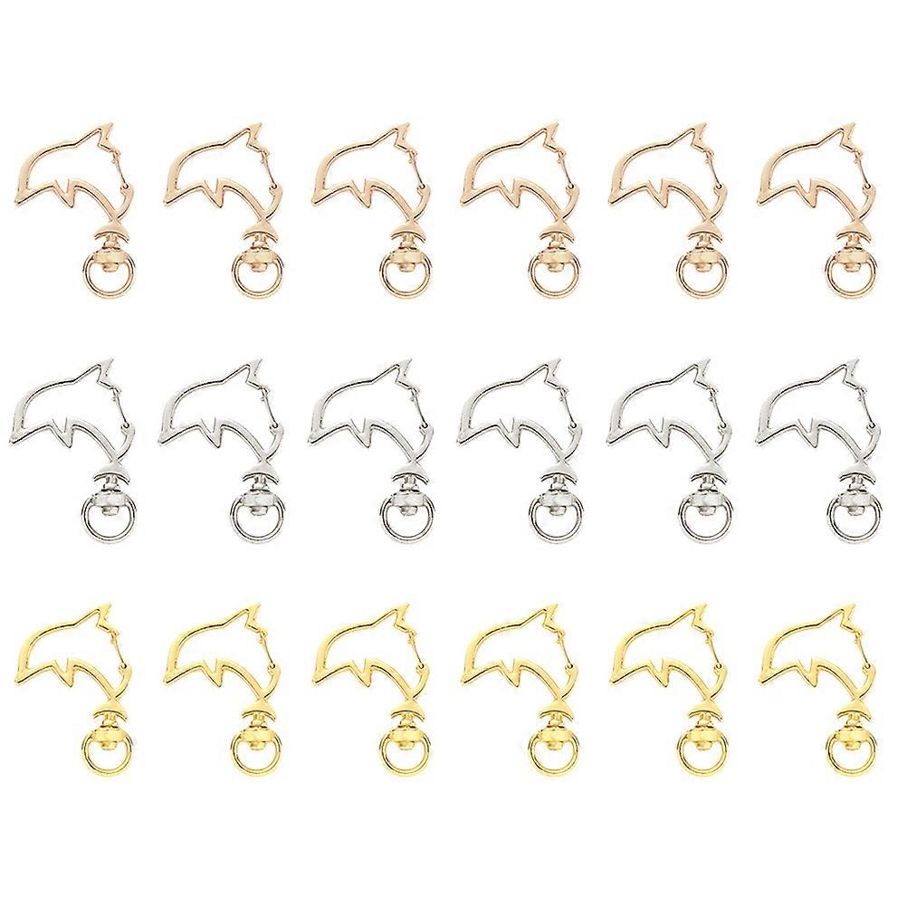 Dolphin Clasps Zinc Alloy Buckles for Keychain Making DIY Use 60Pcs
