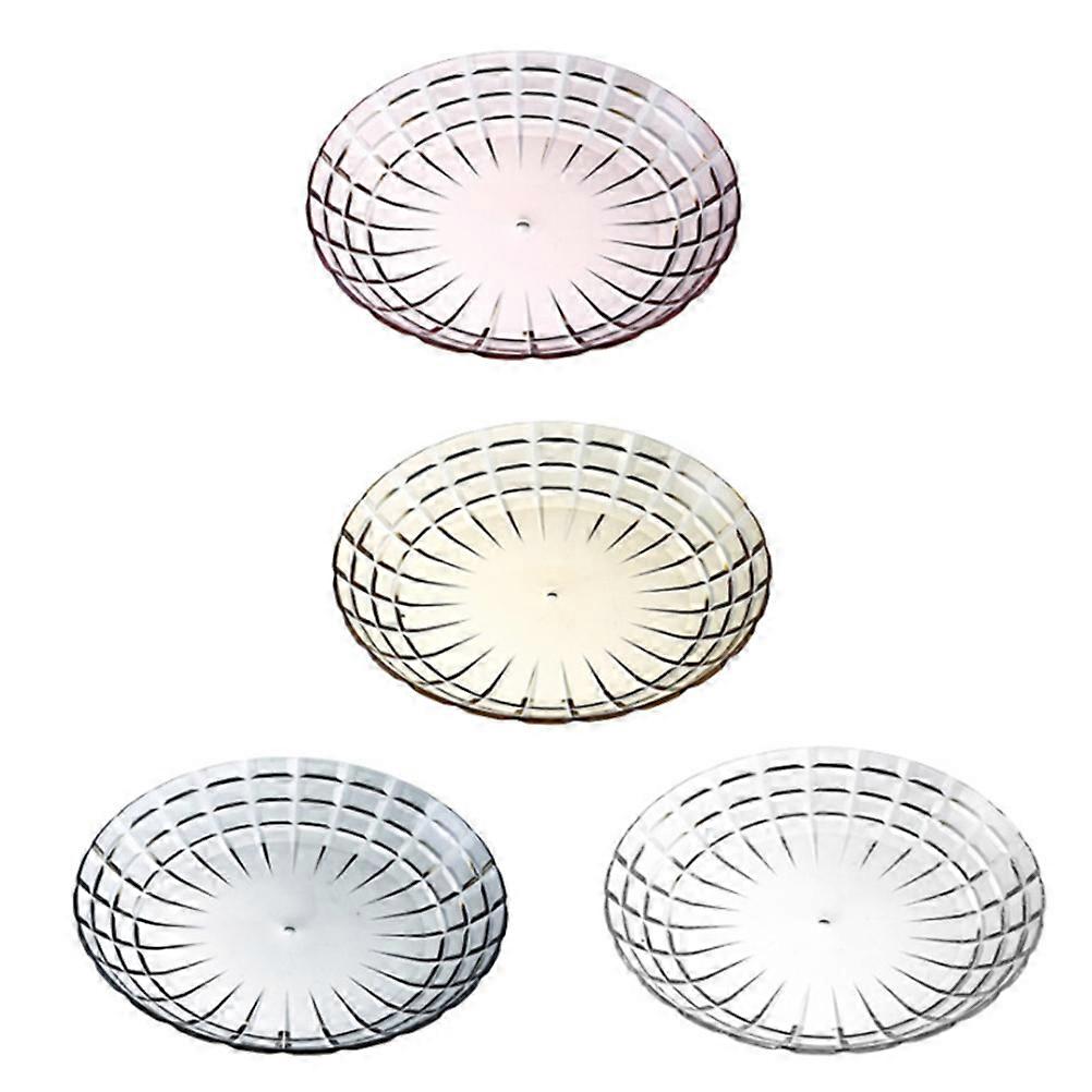 Yellow Fruit Tray Fruit Plates for Storage 4Pcs Multifunction Snack Trays