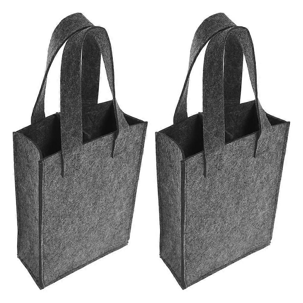 Minimalist Felt Beverage Bag 2Pcs Protective Storage For Travel Parties And Gifting Elegant Design For Wine Bottles