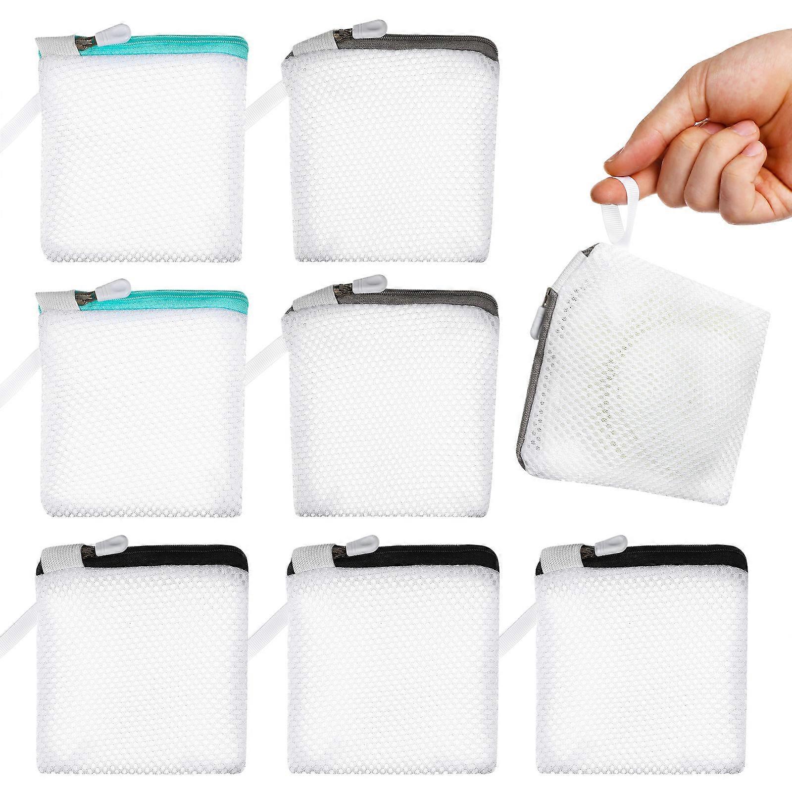 Garment Washing Bag For Delicates 24Pcs Square Shape Assorted Color Ideal As Travel Organizer Protects Bras Underwear And Socks