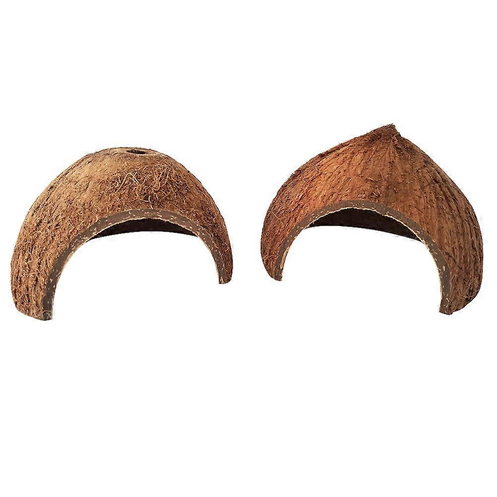 Coconut Shells Shelter Reptile Cave for Small Animal Habitat 6Pcs