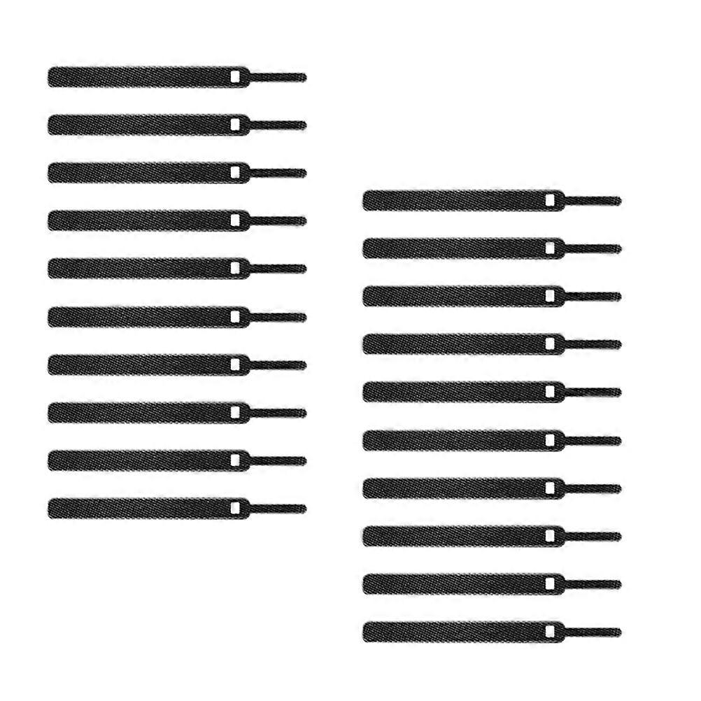 Cable Management Straps 40 Pcs Adjustable Cord Ties For Daily Life Reusable Black Nylon With Easy Organization