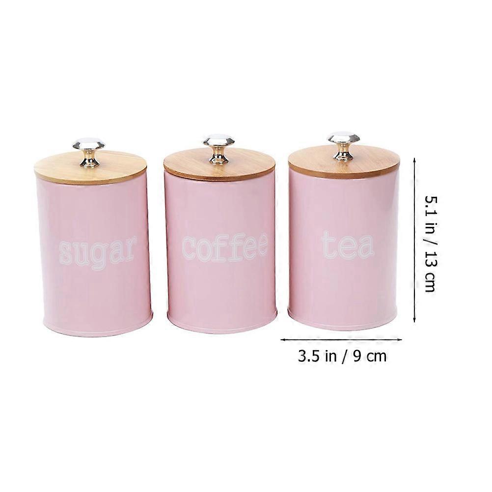 Multi-Function Grain Container Food Storage Jar 6Pcs Pink Canisters