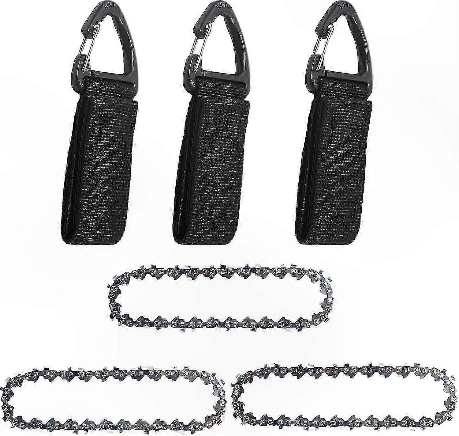 3-Pack 1/4" Mini Chainsaw Chains with 28 Drive Links, 1.1mm Low Rebound Replacement Accessories for Miter Saws