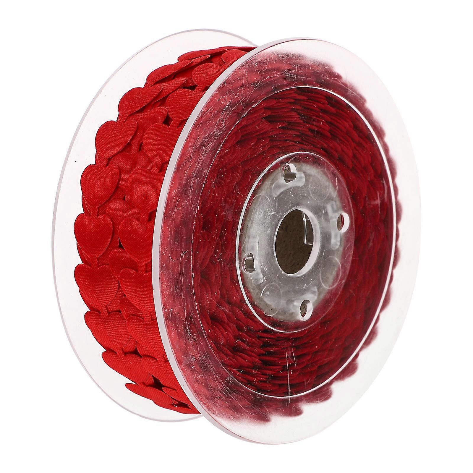 Shaped Ribbon for Gift Wrapping 1 Roll Red Polyester