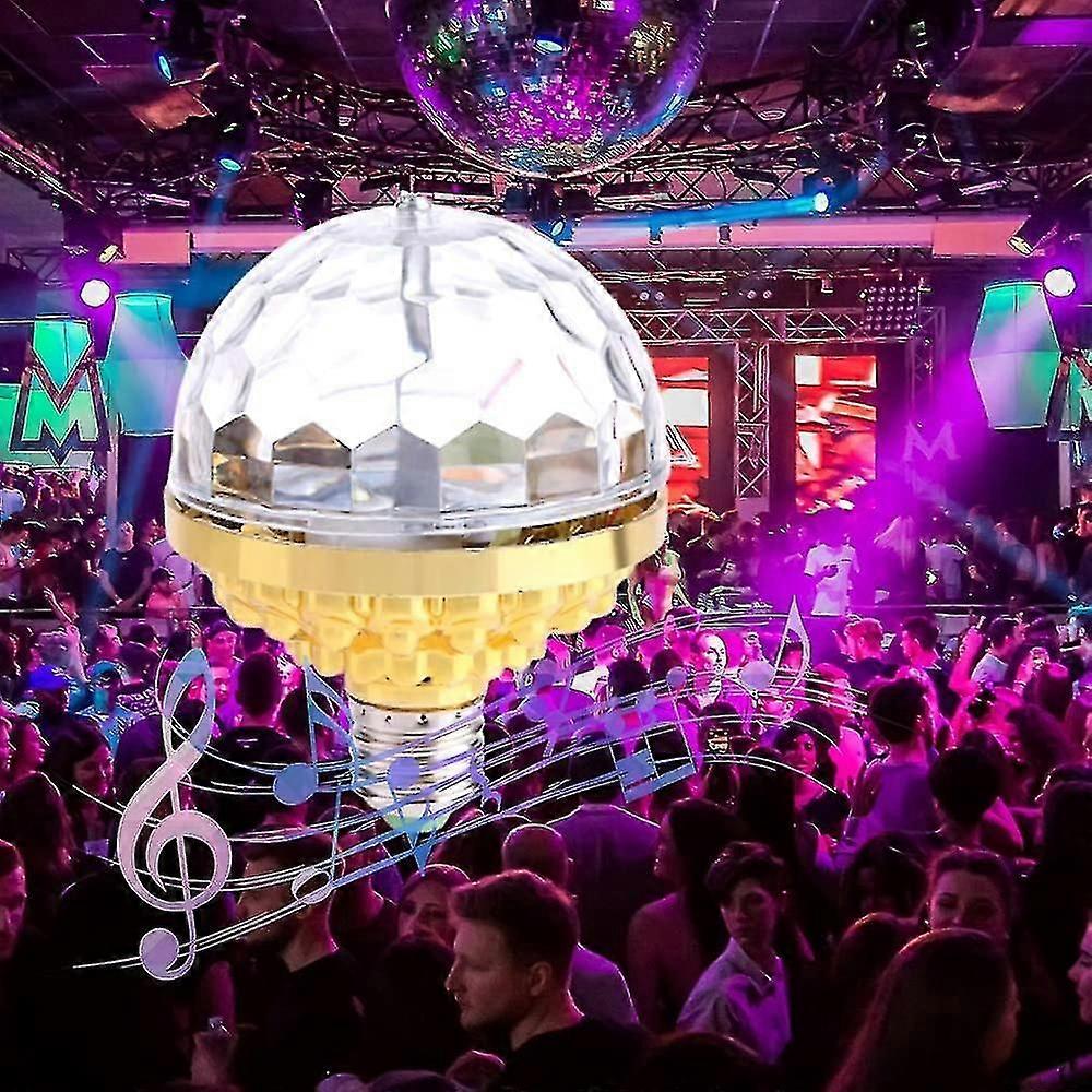 Ampoule Magic Ball Lumineuse Rotative Disco - Lumière Party RGB Avec Effet Stroboscope, Or
