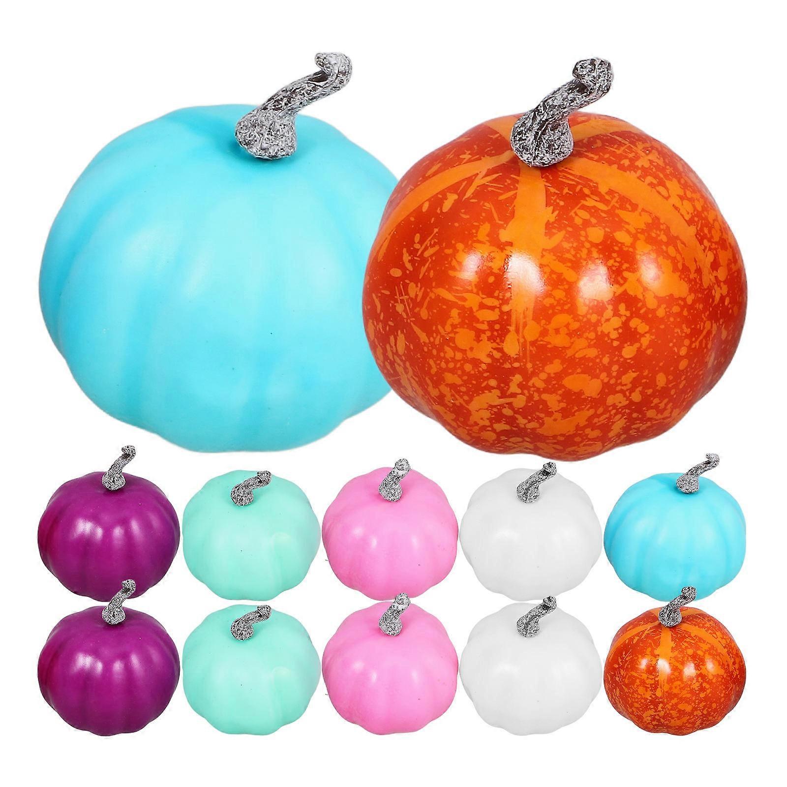 Simulated Pumpkin Decor Artificial Foams Pumpkins for Decor 24 Pieces