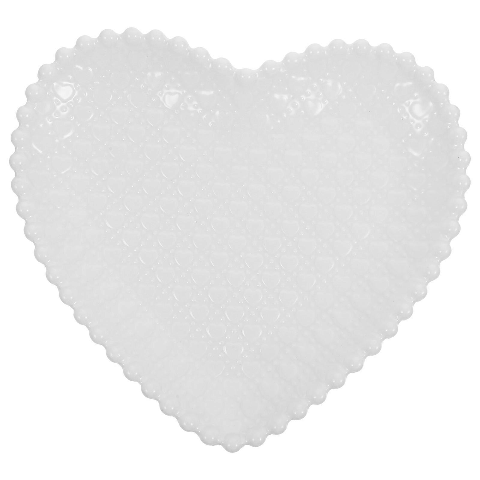 Ceramic Fruit Serving Plate for Home Use 2Pcs Heart Shaped Tray Set