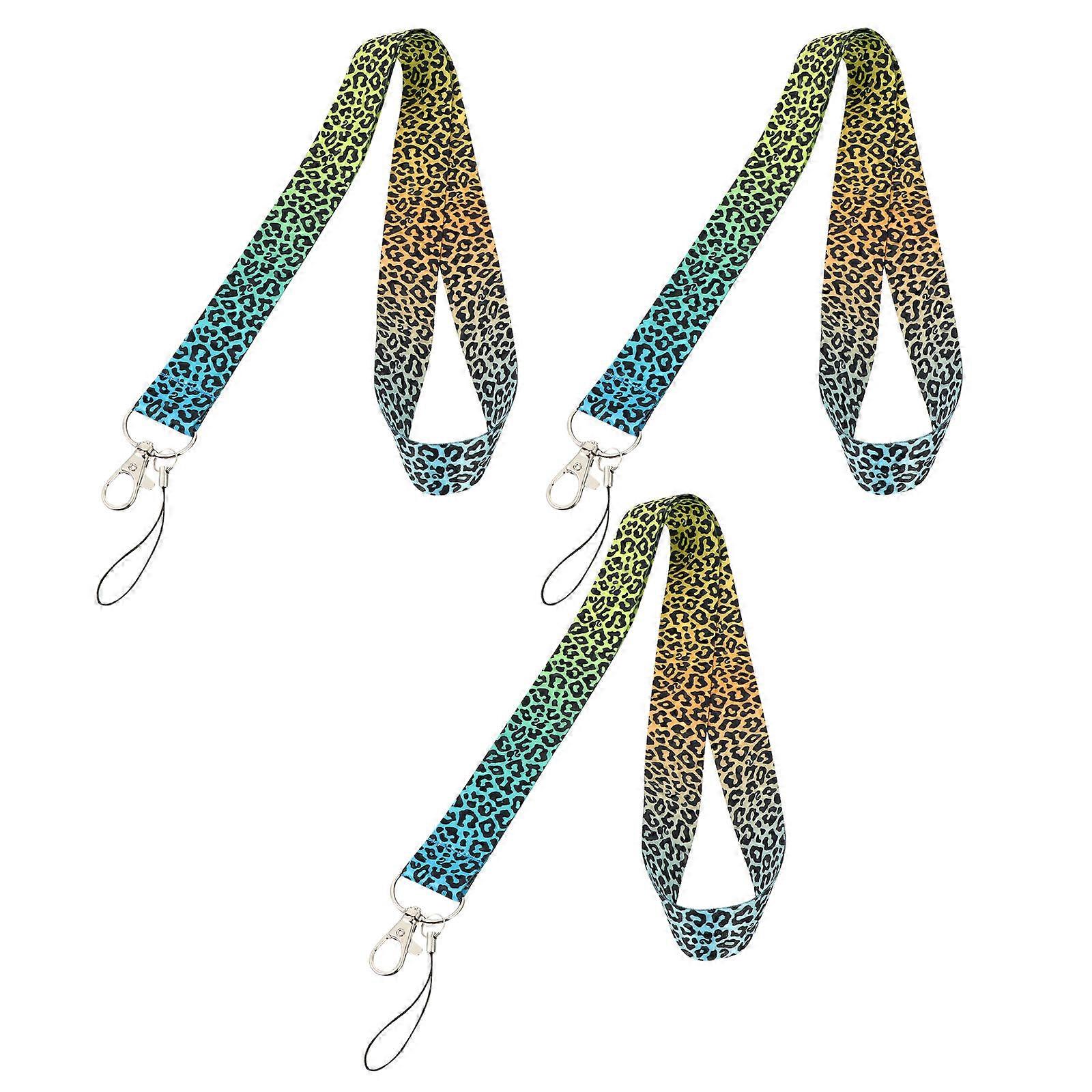 Chic Leopard Hanging Lanyard for Hanging Use 6Pcs Multi-Color Neck Rope