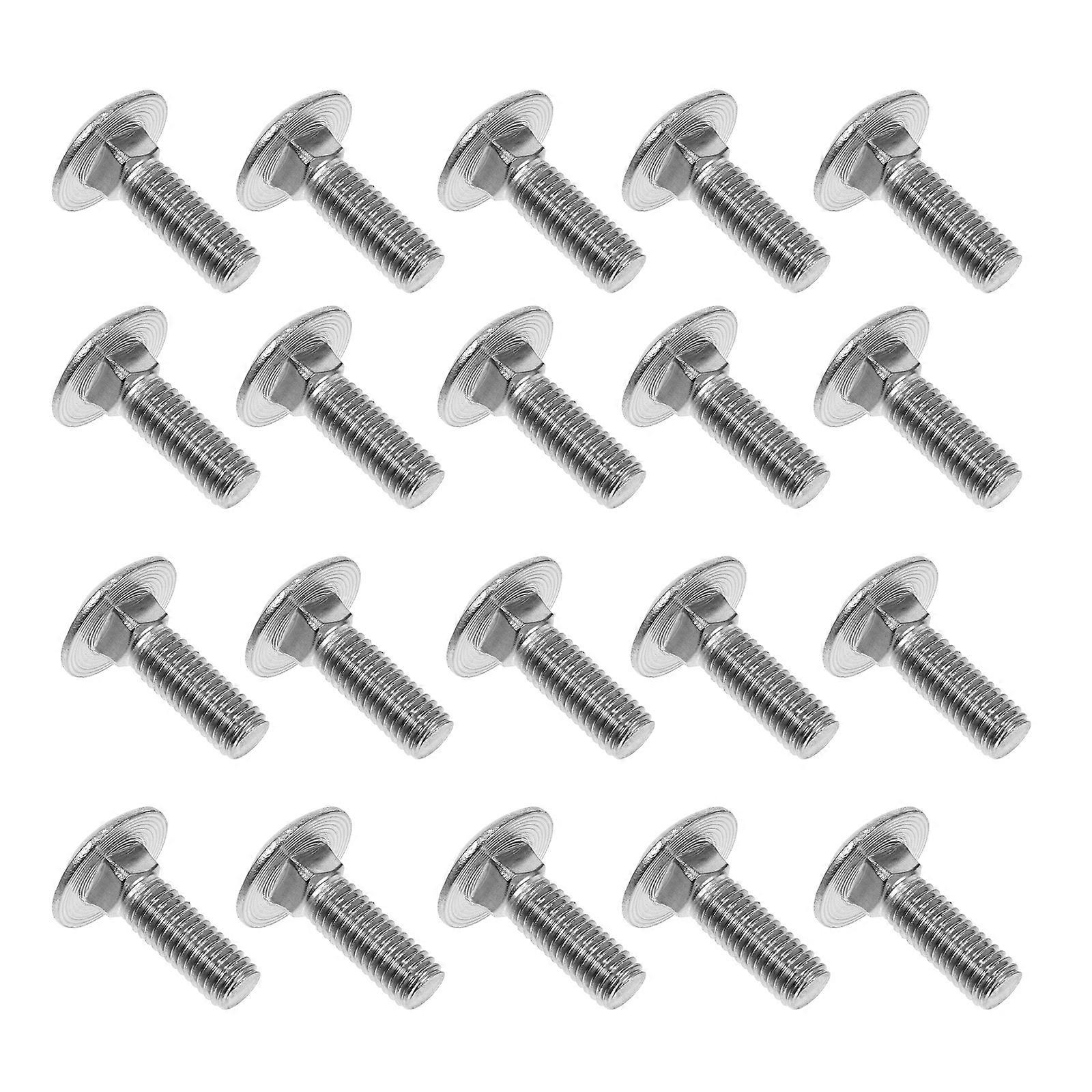 Stainless Carriage Screws Shelf Screws for Machine 90Pcs Silver