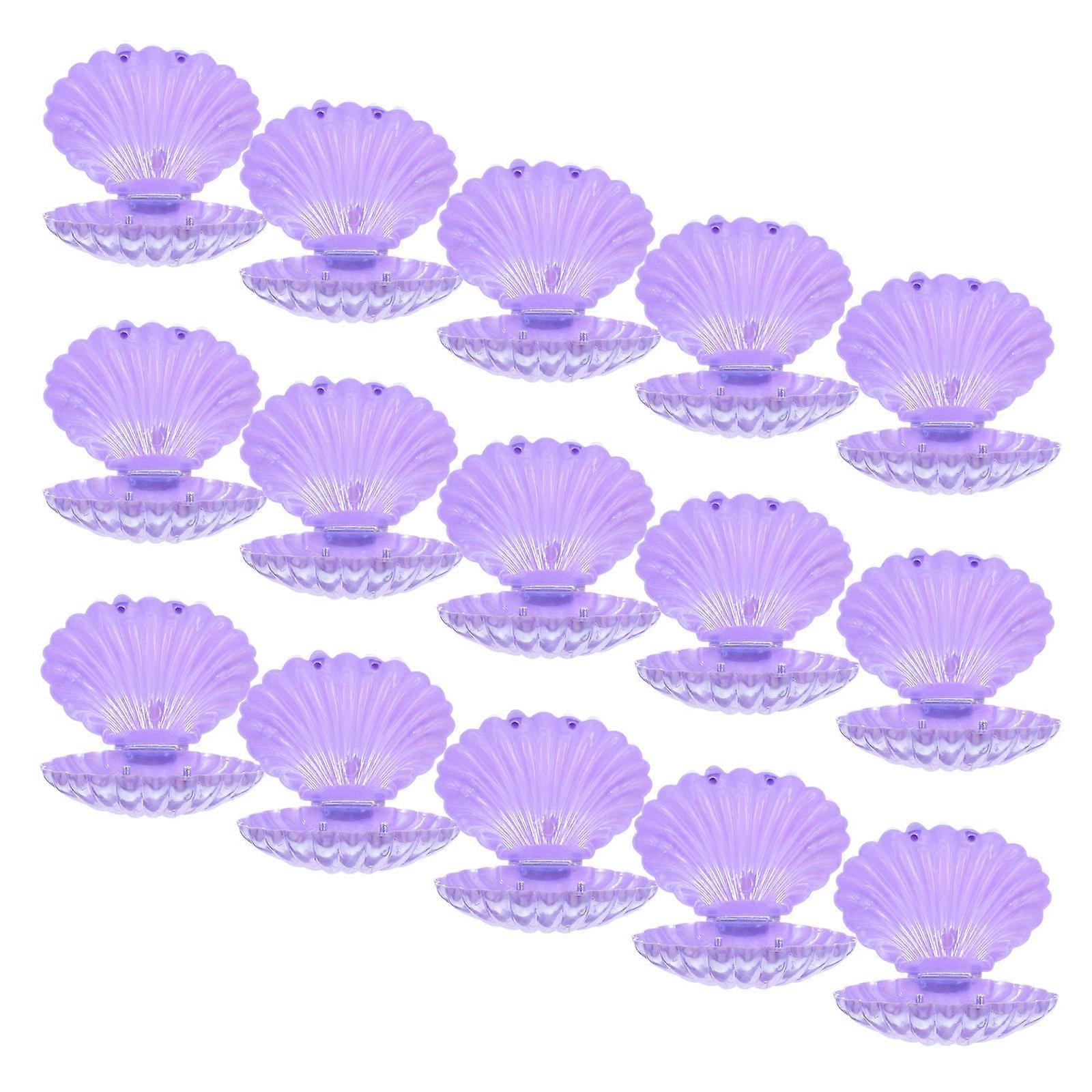 Purple Shell Candy Boxes for Wedding Party Favor 75Pcs Pack