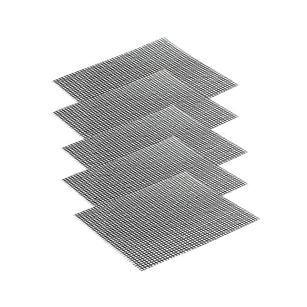 Black Barbecue Grid Mat Non-Stick Grilling Mat for Bbq 5Pcs