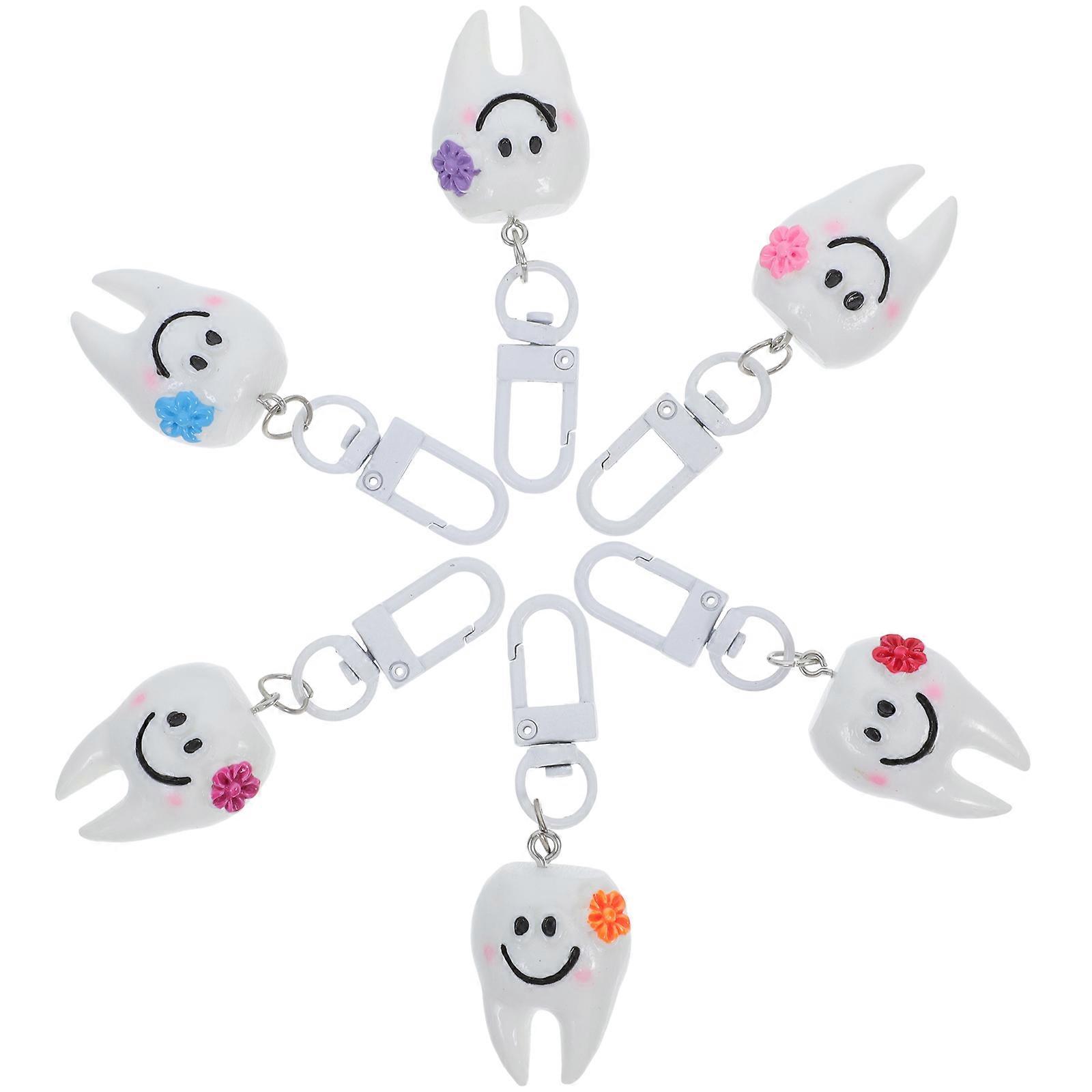 Funny Tooth Keychains Resin Hanging Ornament for Home 24Pcs Set