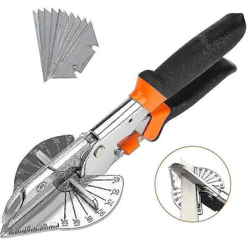 Minglan Multi-angle Miter Shears, Versatile Trough Shears Hand Tools 45 Degrees To 135 Degrees