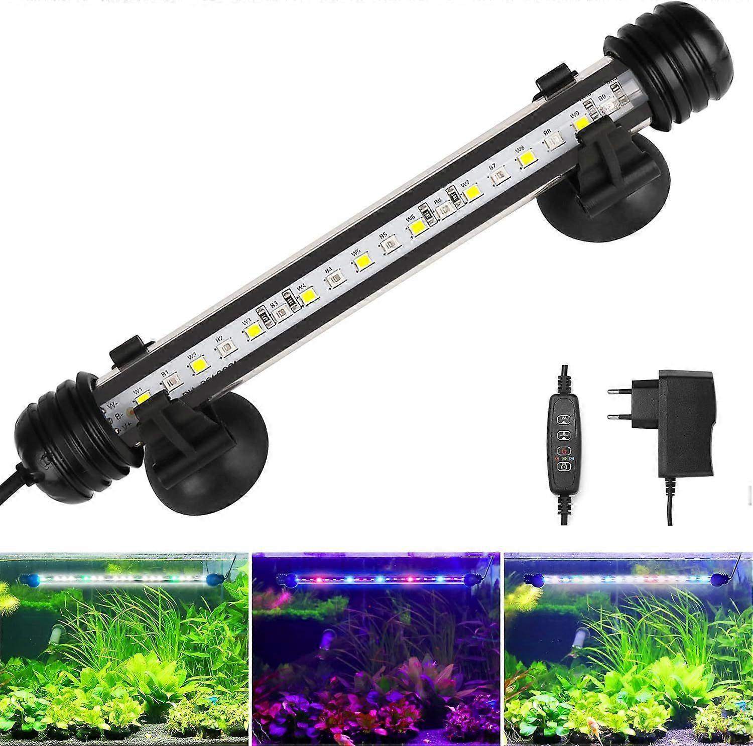 LED Aquarium Light, Submersible Aquarium Light with Auto On/Off Timer, LED Lighting