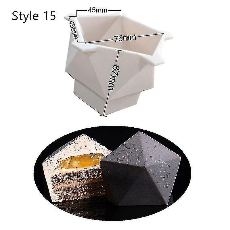 Bakeware Sets Style 15 Art Cake Decorating Mold 3d Silicone Molds Baking Tools For Heart Round Cakes Chocolate