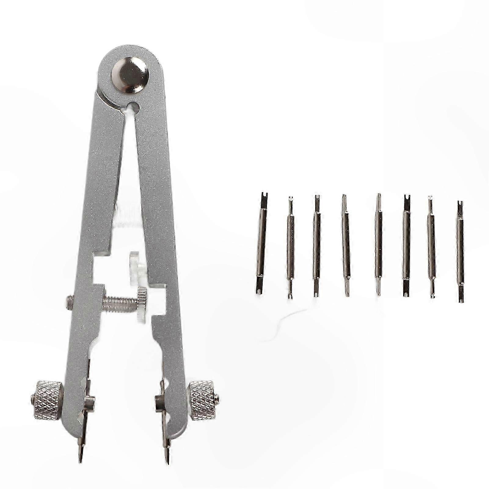 Watch Repair Pliers with Pins for Spring Bar Replacement and Chain Adjustment Silver
