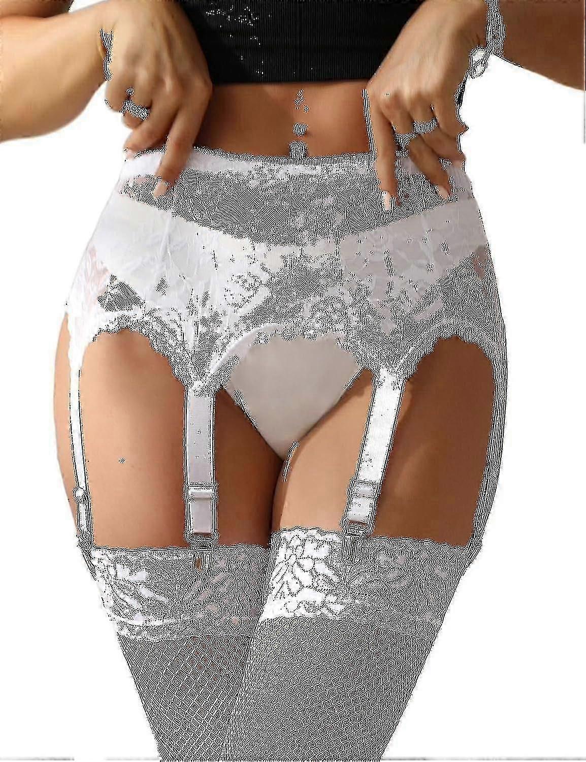 Damhållare Plus Size Spetshållare Och 6 Metallklämmor Justerbara Underkläder Strumpebandshållare U