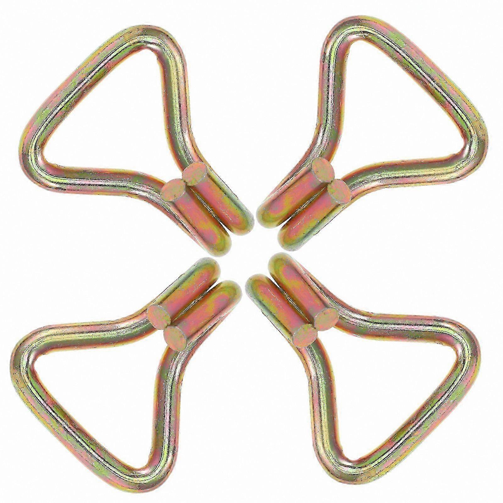 4-Pack Durable Ratchet Straps with Metal Hooks for Securing Bikes and Scooters Heavy Duty Tie Down Fixing Hooks for Load Binding