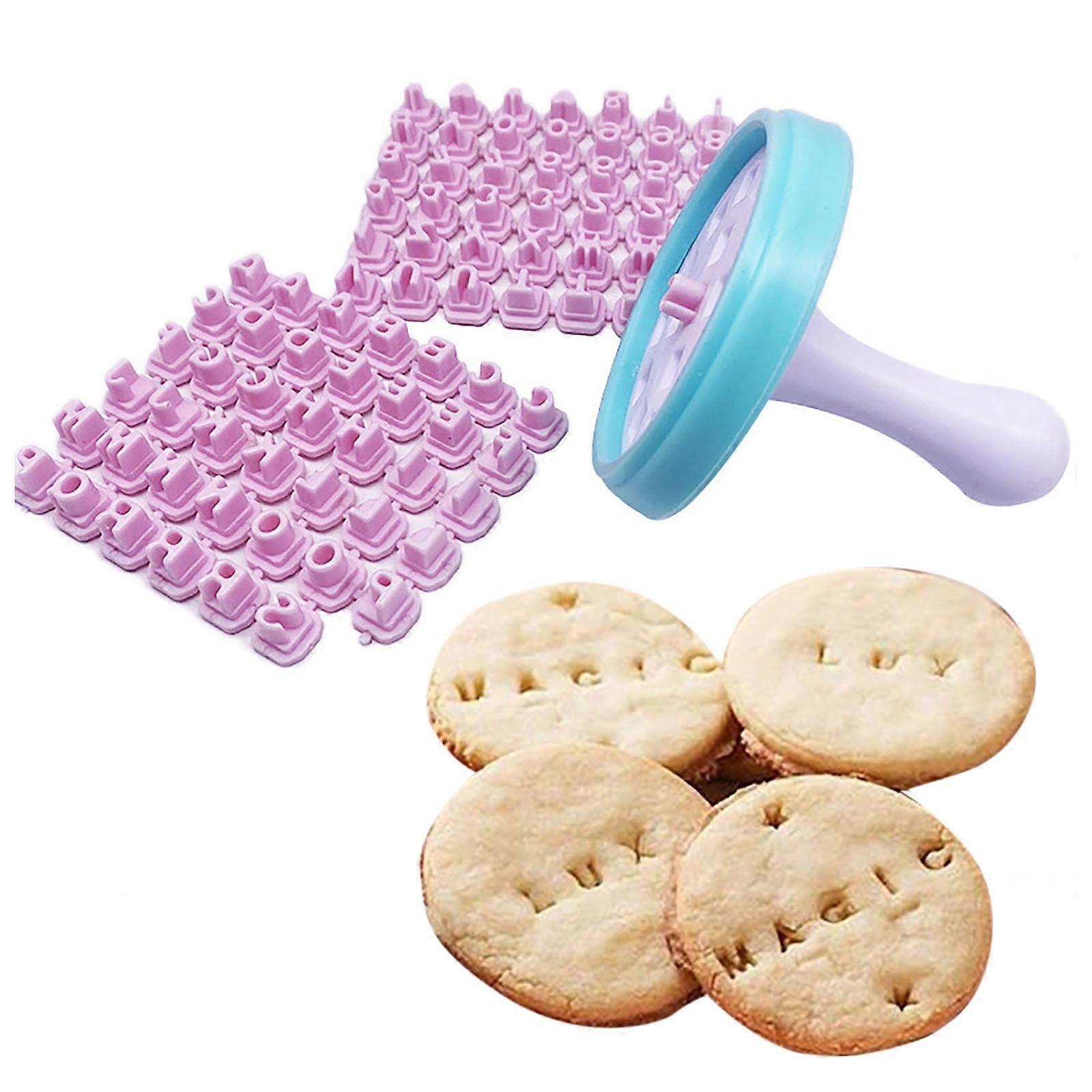Interchangeable Alphabet Cookie Stamp Set English Alphanumeric Seal Cookie Mold Bakeware Set Kitchen Tools Set