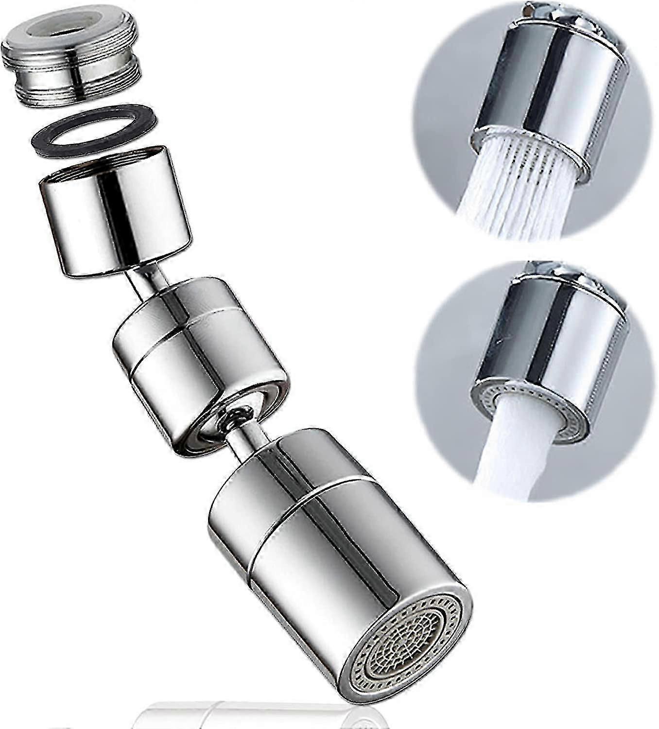 1080 Swivel Faucet Aerator, Universal Splash Filter Faucet Sink Attachment, Adjustable Dual Function Water Flow, Anti-splash Bubbler Tap Sprayer With