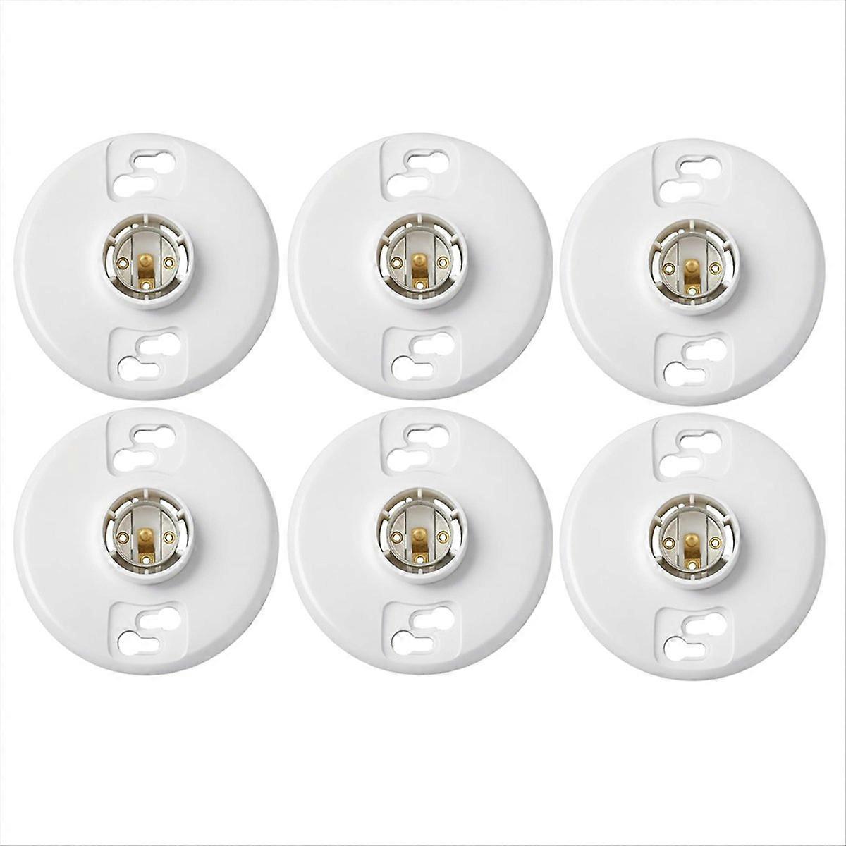 6Pcs Medium Base E26 Lampholder Keyless Top Lamp Holder Ceiling Light