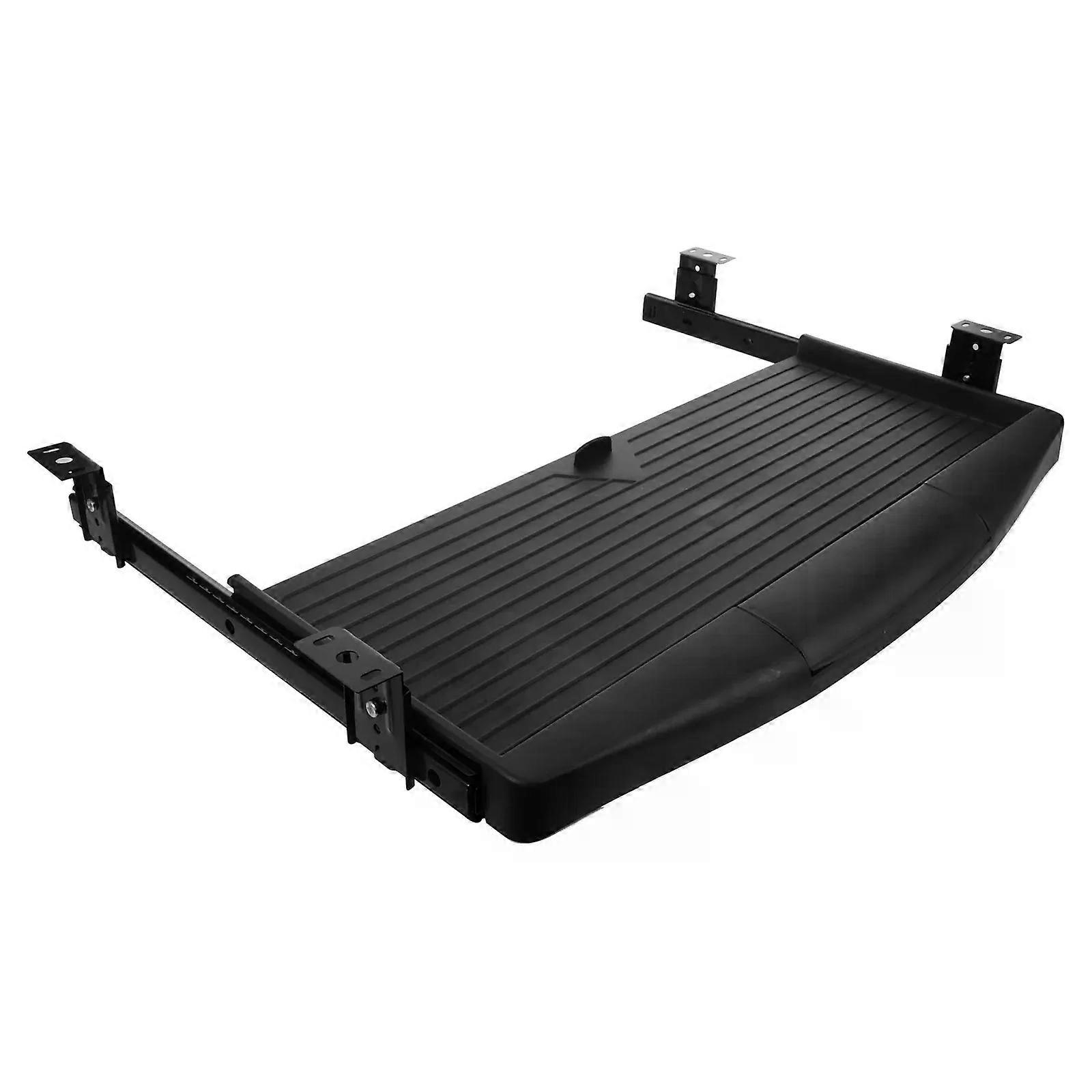 Black Keyboard Tray With Slide Track Computer Keyboard Holder Desk ganizer Under Desk Storage Tray Multi Purpose Storage Plate
