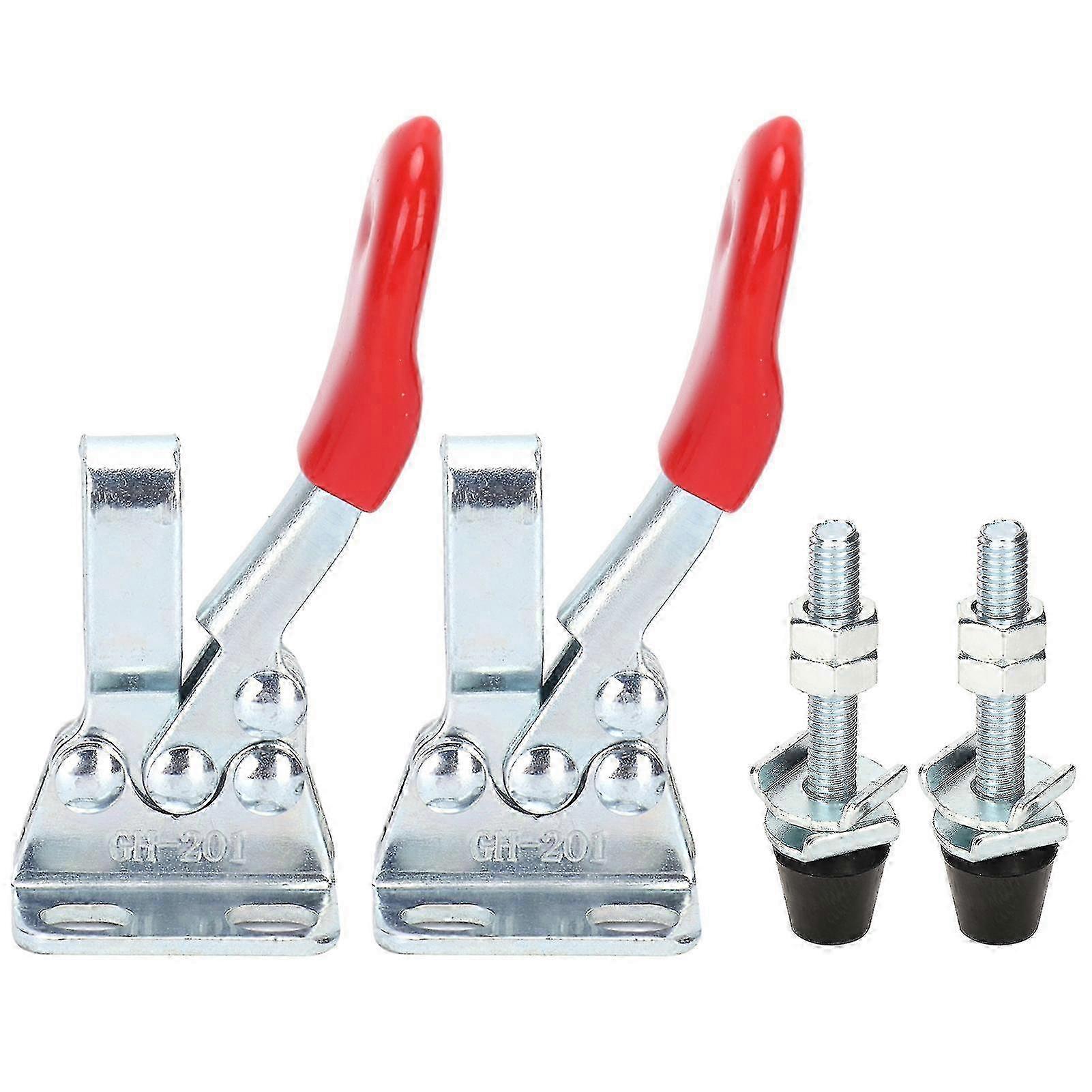 2PCS Quick-Release Horizontal Toggle Clamp, Non-Slip Woodworking Tool