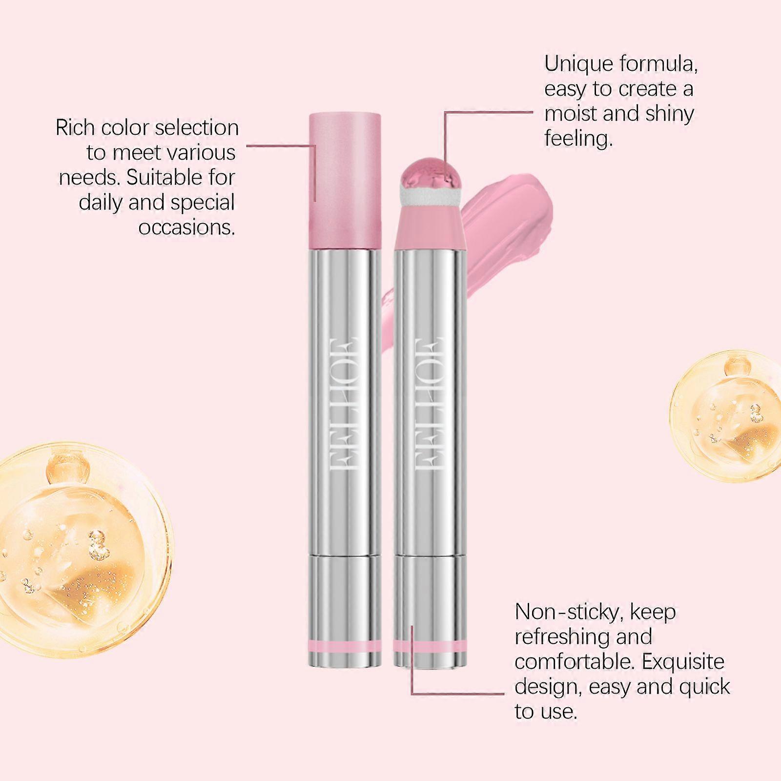 Eelhoe Rotating Liquid Blush Lip Gloss Moisturizing Easy To Push Away Non-Fading Multifunctional Repair Highlight Blush Liquid)