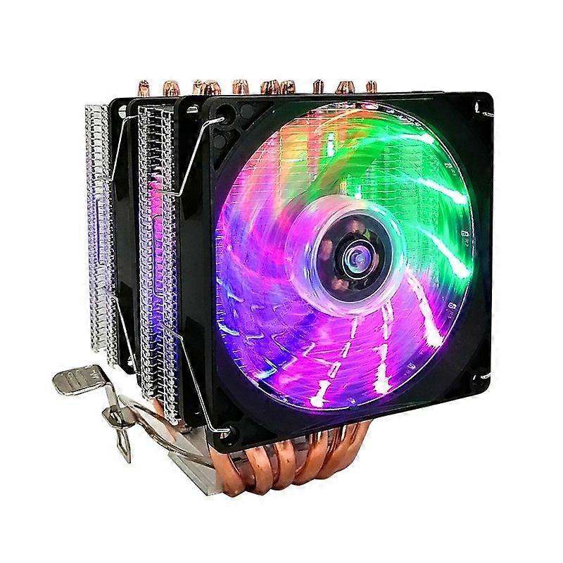 CPU Radiator For Intel / AMD Platform, Color Light 3-wire Double Fan Outer Light
