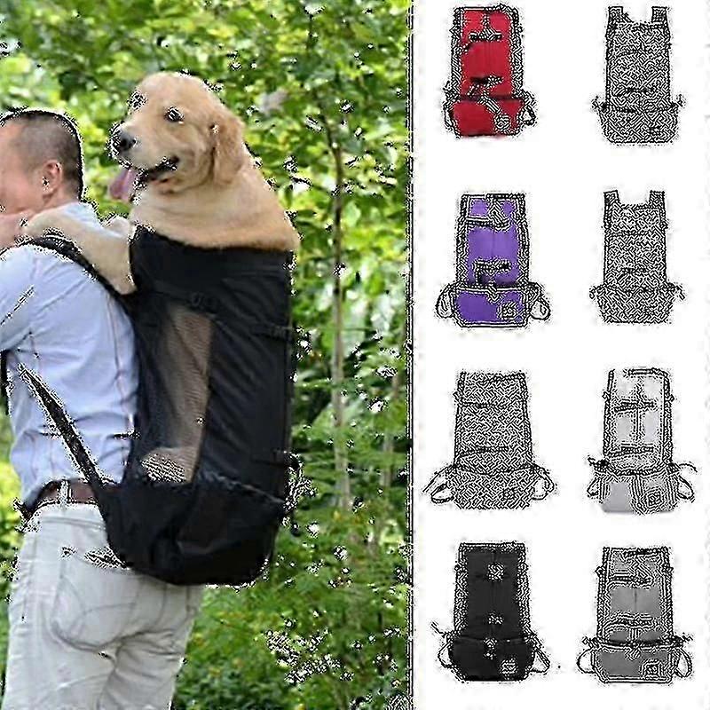 Adjustable breathable backpack for large dogs on trips