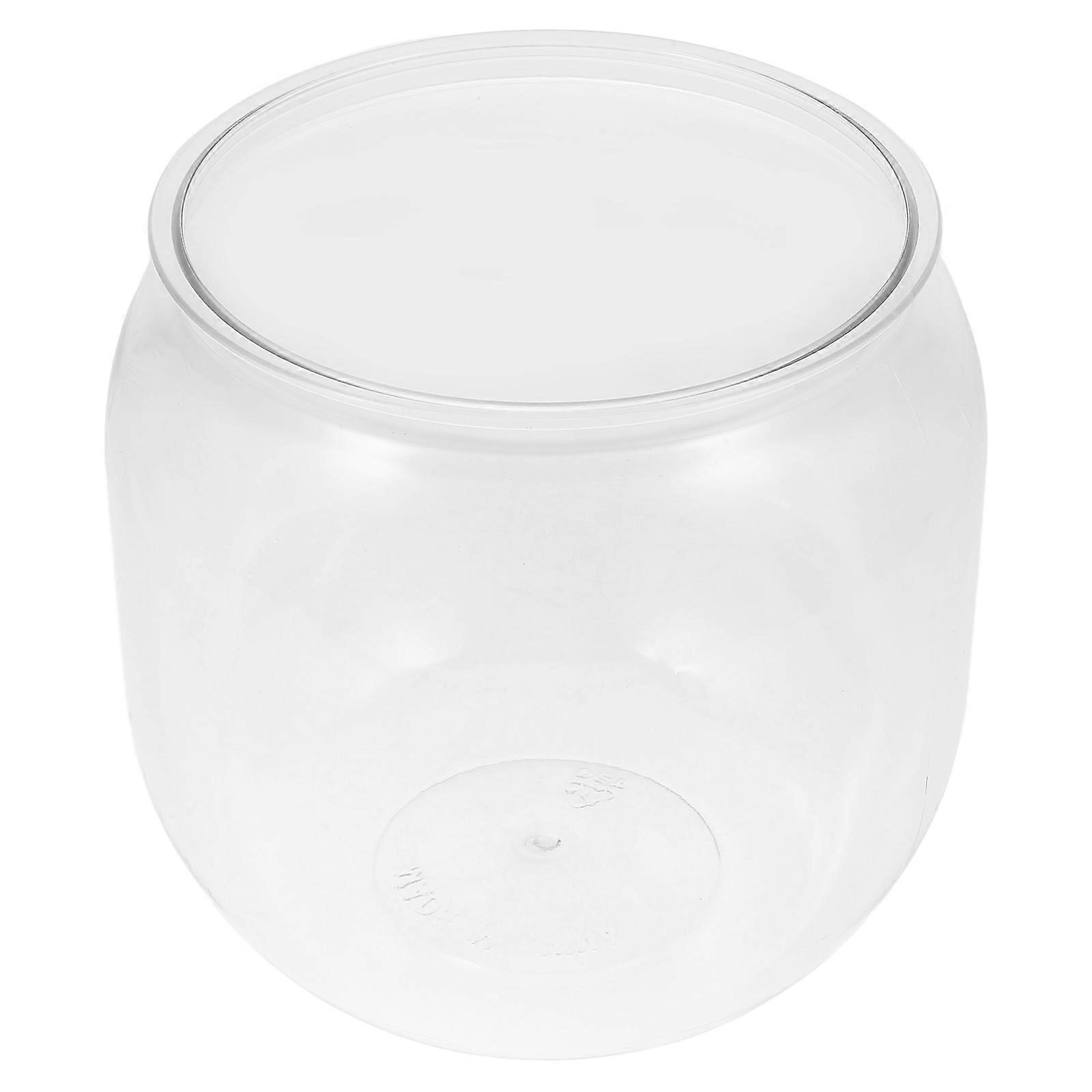 Transparent Plastic Fish Bowl Small Aquarium for Office Use