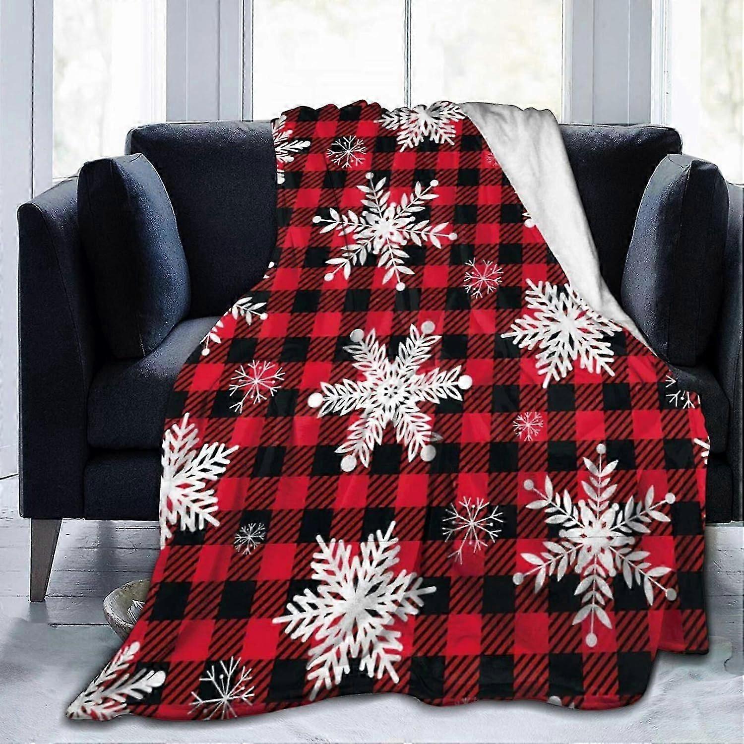 Christmas throw blanket buffalo plaid soft warm