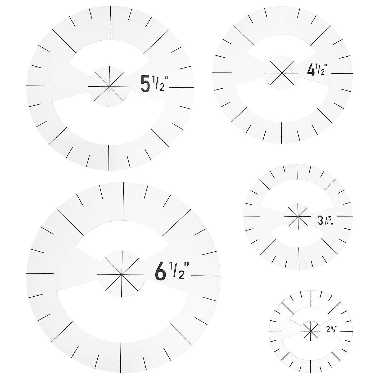 Acrylic Sewing Ruler for Quilting Use Patchwork Cutting 5Pcs Set