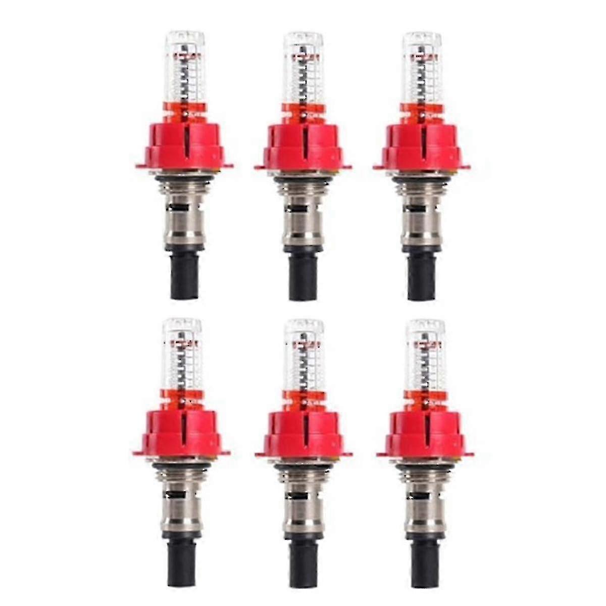6 Pcs Underfloor Heating Manifold Flow Meter, Visual Flow Monitoring Regulator for Underfloor Heati z