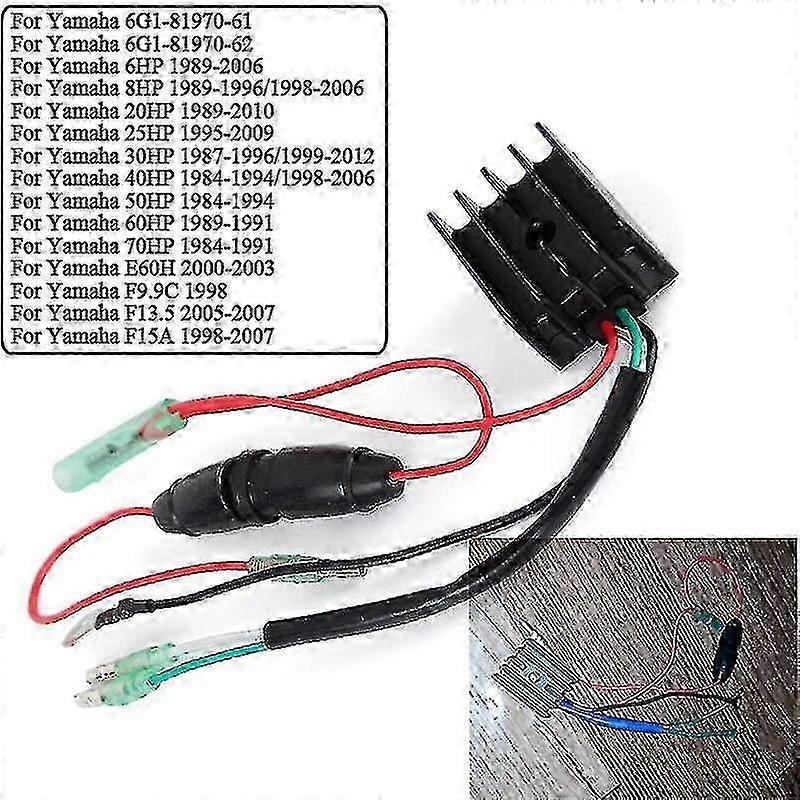 Voltage Regulator Rectifier for Yamaha 6HP-70HP Outboard Engine Models