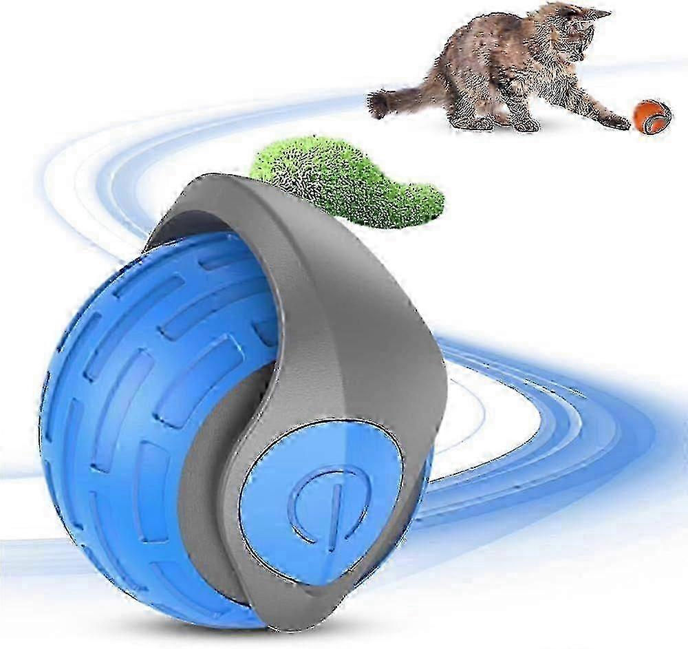 Interactive Cat Toys Ball for Indoor Cats, Two Speed Adjustment Smart Interactive Cat Toy Ball, Automatic Moving Cat Toy Ball with Tail