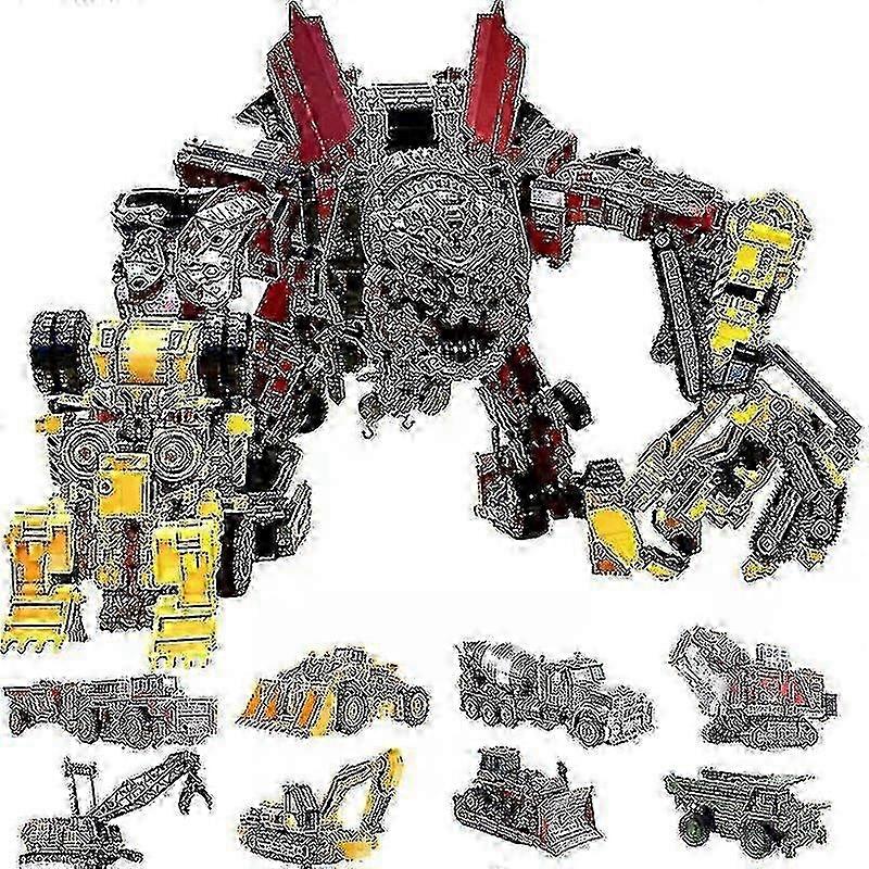 Aoyi Cool 8 In 1 Oversize Devastator Transformation Toys Boy Anime Hook Action Figures Robot Car Engineering Vehicle Model Kids