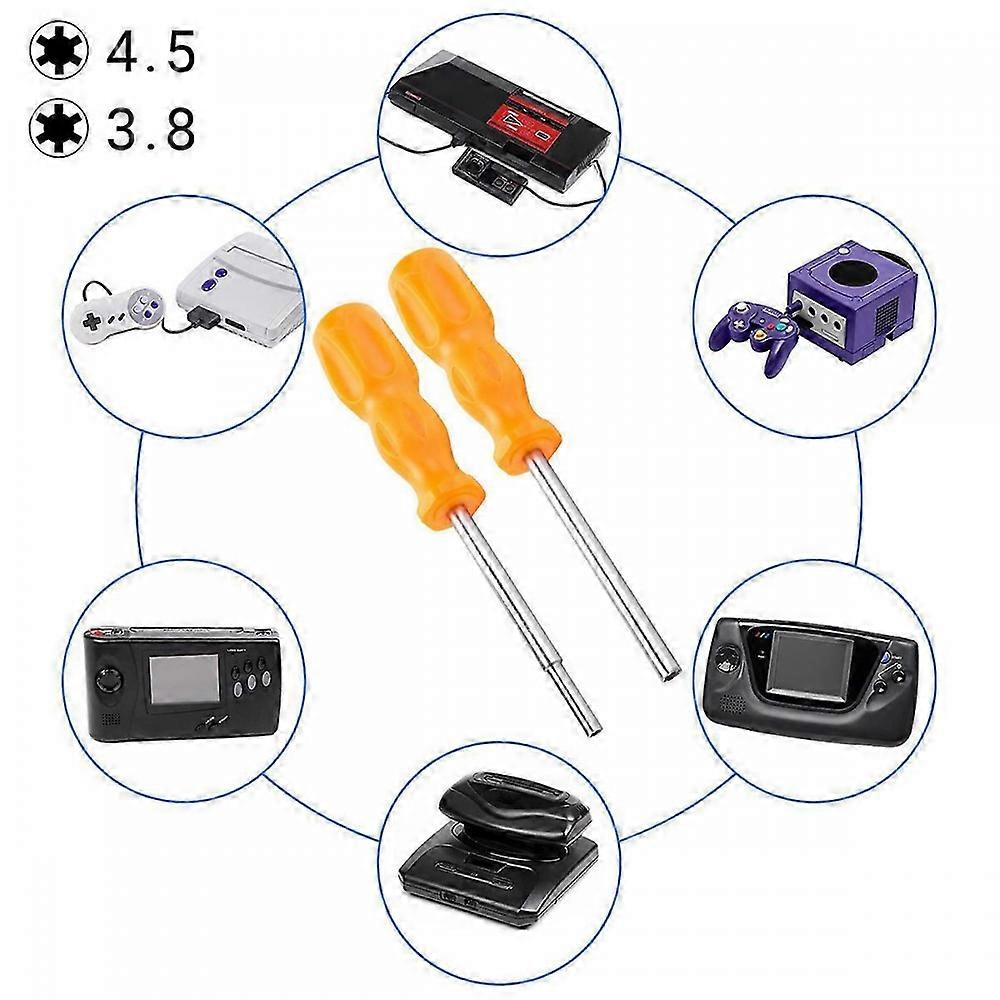 Gamebit Security Screwdriver Tool Set 3.8Mm 4.5Mm Open Repair Compatible With Super for / Snes / 8 B