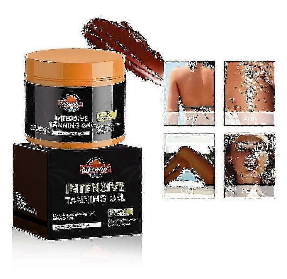 Carroten Intensive Tanning Gel - Instant Tan Enhancer - Tan Accelerator cu ulei de cocos și vitamina A și E - Sunbed Tanning Accelerator for Moisture a
