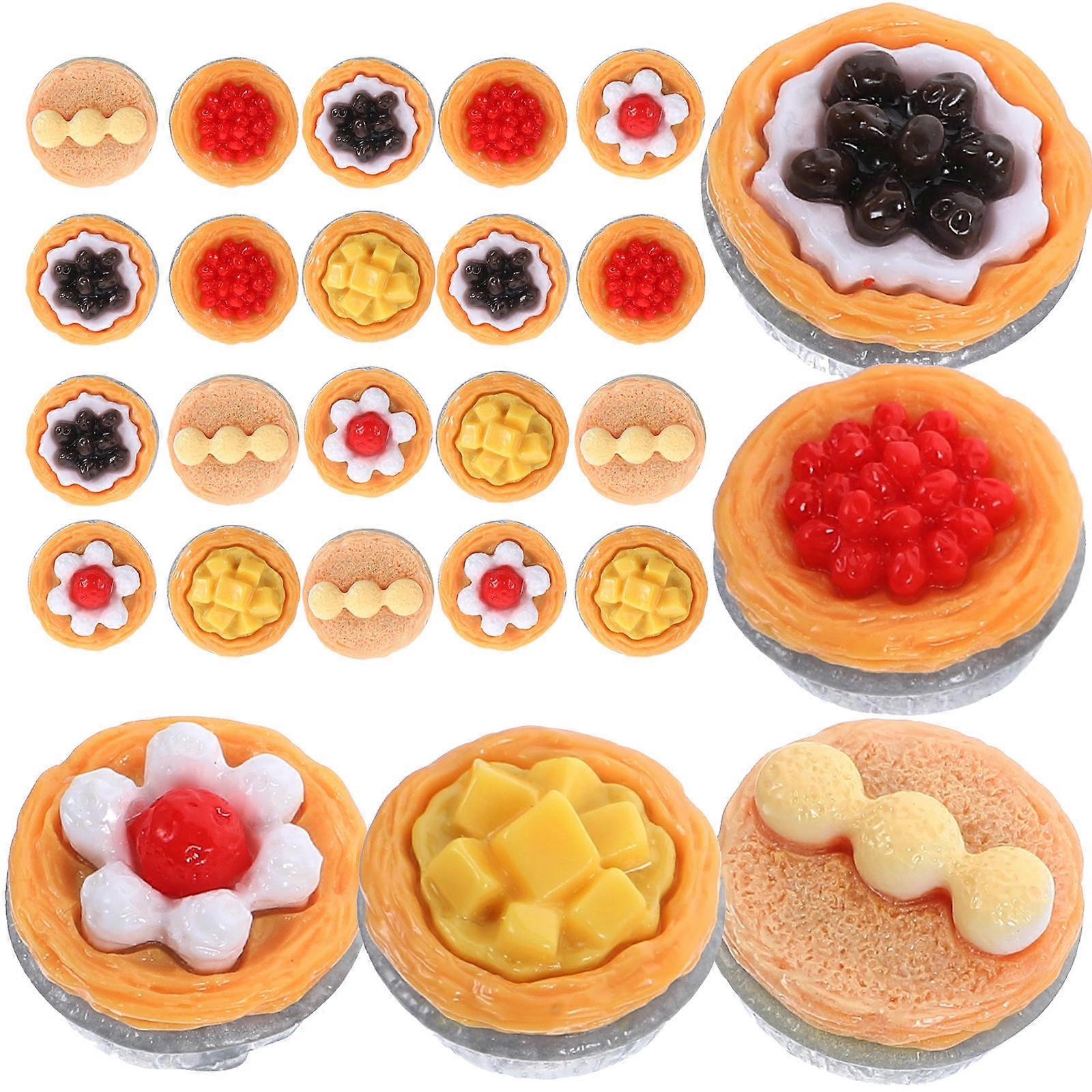 Egg Decorating Tart Model Assorted Color Display Prop For Bakery Window 20Pcs
