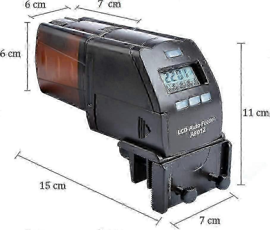 Automatischer Fischfutterautomat mit LCD-Display, automatischer Futterautomat im Aquarium, automatischer Aquarienfisch-Futterautomat Zekai