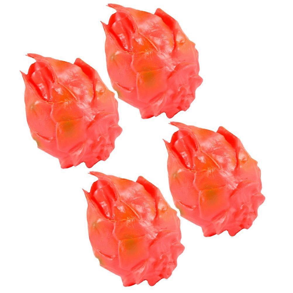 Artificial Mini Dragon Fruit Models for Display 12Pcs Red PVC Decorative Items