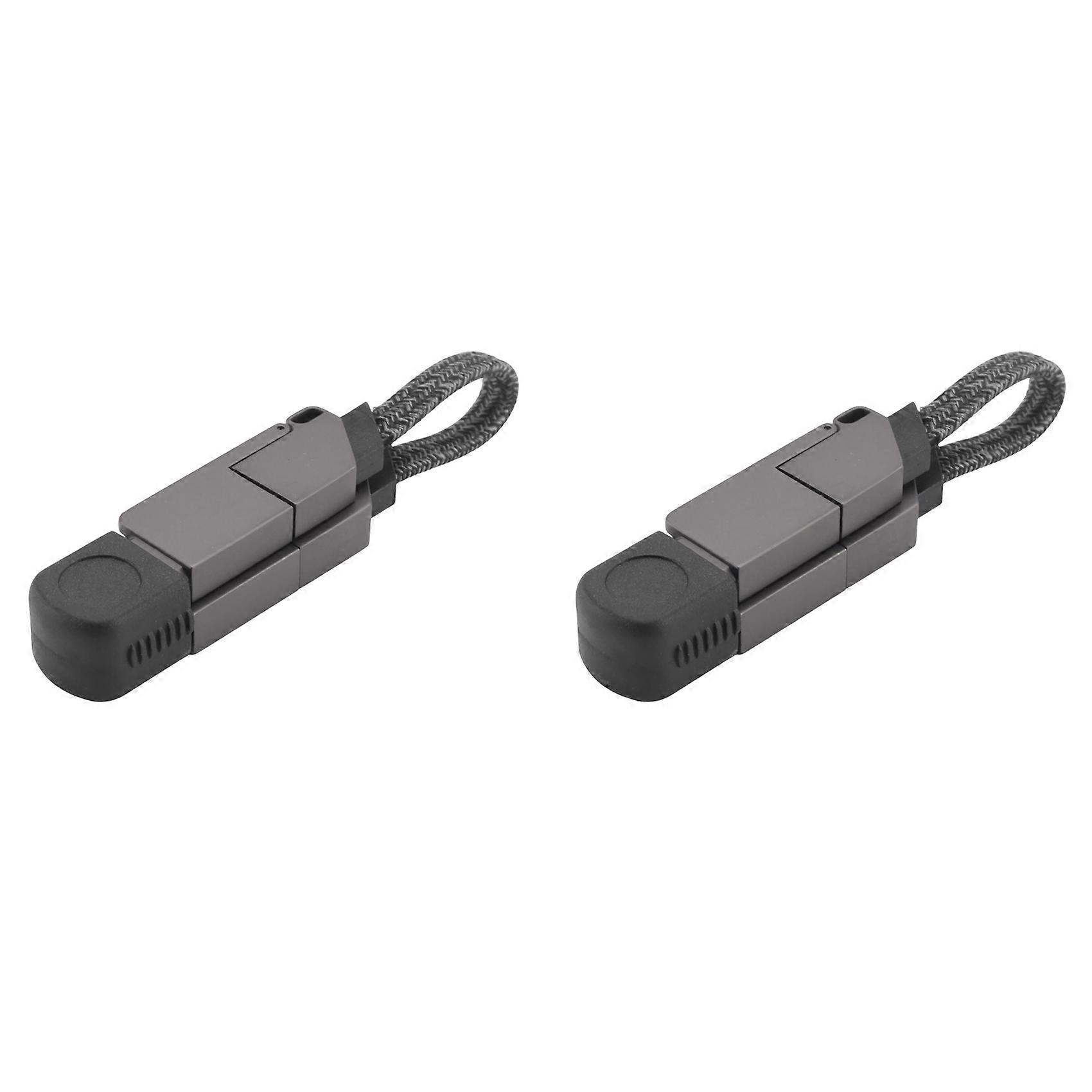 2X 6In1 Multifunctional Fast Charging Cable Keychain PD for IPhone 27W Android TYPE-C 100W Charging Data Cable A