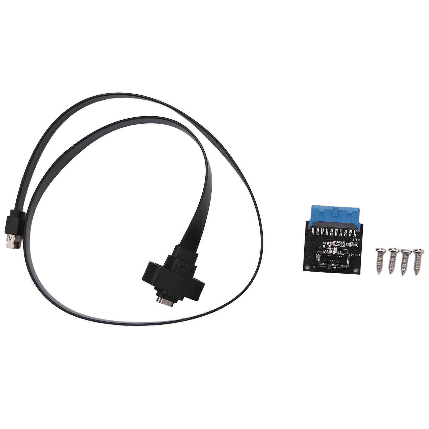 USB 3.1 Type C Front Panel Header Extension Cable 50 cm, USB 3.1 Type E to USB 3.1 Type C Cable,Gen